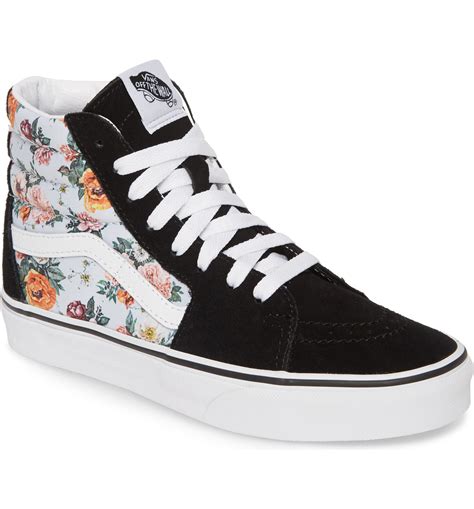 floral high top sneakers.